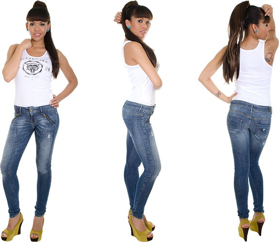Lässige Skinny Jeans in Used-Optik von GUESS